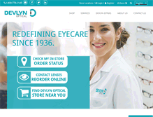 Tablet Screenshot of devlynoptical.com